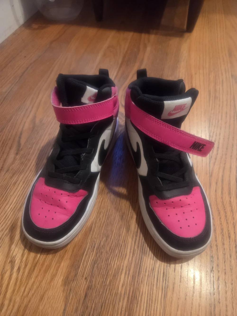 Nike Kids High-Top Sneakers in Pink and Black